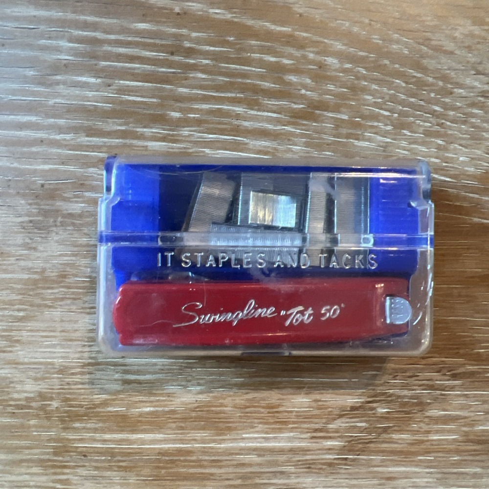 Swingline Tot 50 Red Mini Stapler and Staples Vintage 1960's